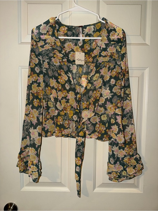 Free People Tops - NWT Free People Floral Maybel Blouse - size S